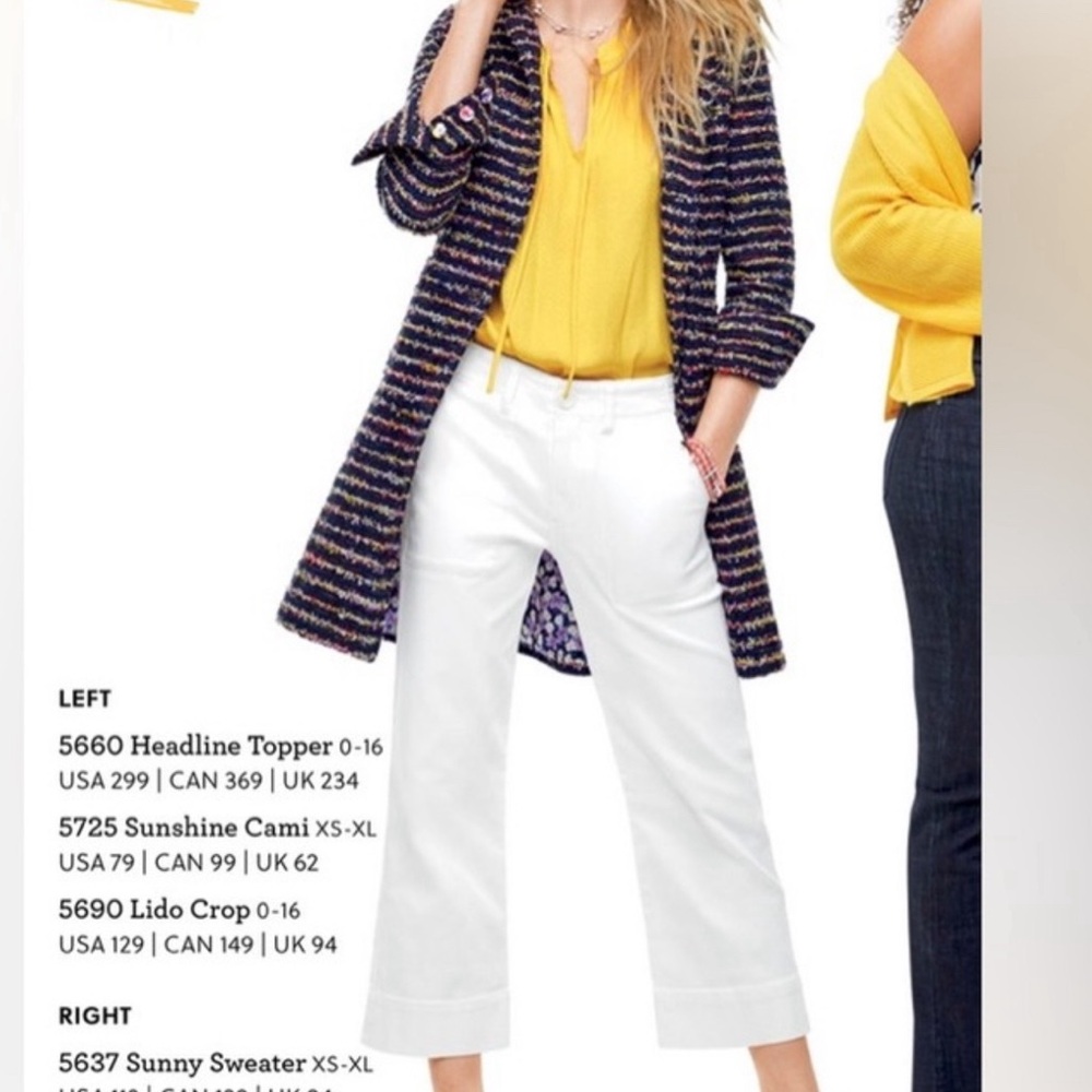 Cabi White Lido Crops 10 #5690